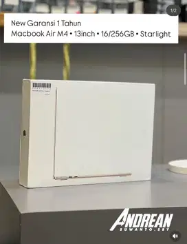Macbook air M4 13inch 16/256gb new