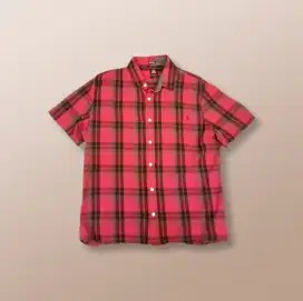 Kemeja lengan pendek plaid shirt volcom original