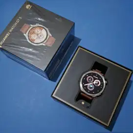 Huawei Watch GT 5 46mm Brown Leather like new resmi huawei indonesia