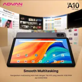 Murah new advan tab A10 4/64 wifi layar 10in.grs resmi. Bs kredit