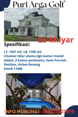 Hunian Mewah 2LT Dgn Kolam Renang Puri Arga Golf BSB City