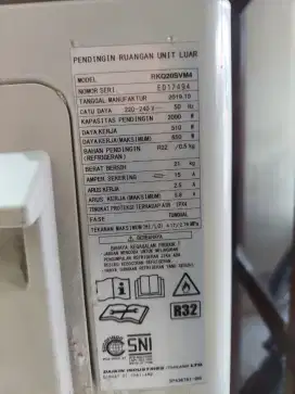 Jual AC bekas masih bagus 3/4 PK