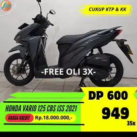 JUAL CEPAT HONDA VARIO 125 CBS ISS TAHUN 2021 CASH KREDIT SEKEN