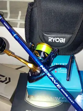 Joran Shimano NEXAVE Shore cast S70M, Reel Ryobi Maturity SW ll 4000
