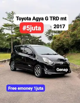 Toyota Agya G TRD mt 2017 hitam #5juta