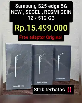 PROMO Rp.15,499 ‼️
Samsung S25 EDGE 12/512gb ‼️
STOK TERBATAS ‼️