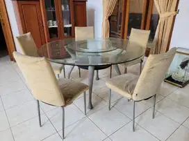 1 Set Meja Makan Bundar/Putar merek Celini