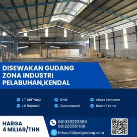 Sewa gudang lokasi kendal sangat strategis luas 19874m