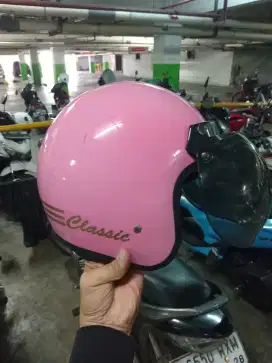 Helem half face pink new