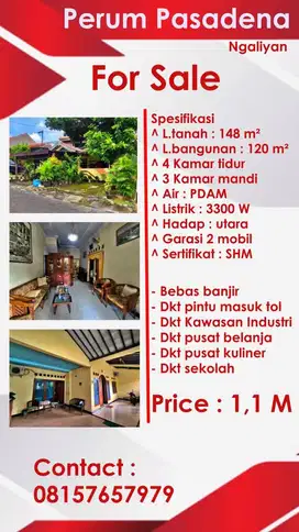 Ready Rumah 2LT Perum Pasadena