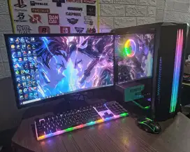 PC FULSET SIAP PAKAI i7 RAM16GB MONITOR 24 inc CURVED