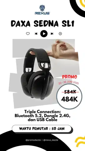 Headset gaming bluetooth daxa sedna SL1