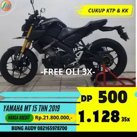YAMAHA MT 15 TAHUN 2019 SIAP PAKAI BERGARANSI, PAJAK HIDUP,SURAT LNGKP