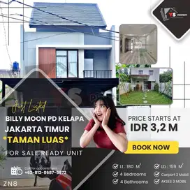 BILLY MOON JAKTIM RUMAH BARU DESIGN LUX 2 LT DENGAN TAMAN LUAS ZN8