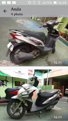 Dijual, Honda spacy PGI Fi tahun 2013 H 7,3jt