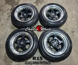 Jual velg + ban wm r15 4x100 4x114,3 avanza xenia livina dll