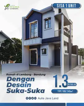 Rumah Villa Halaman Luas di Perumahan Lembang Bandung Utara