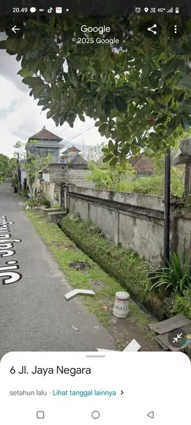 Di jual tanah kota Gianyar pinggir jalan aspal