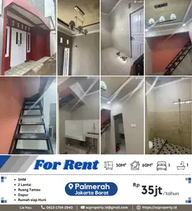 Disewakan Rumah 2lt Siap Huni di Palmerah Jakarta Barat