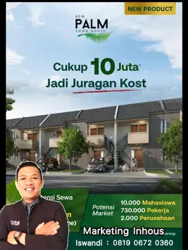 Palm Townhouse Projek Baru Jababeka Kos kosan di Cikarang
