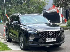 FAVORIT! SANTA FE CRDi DIESEL AT 2019 HITAM KM 90rb PAJAK PANJANG!