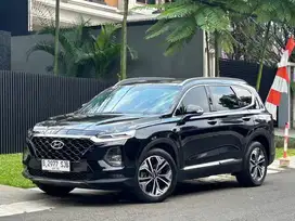 FAVORIT! SANTA FE CRDi DIESEL AT 2019 HITAM KM 90rb PAJAK PANJANG!