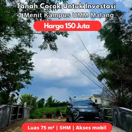Tanah 3 Menit Kampus UMM Cocok Investasi