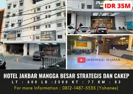 Hotel Mangga Besar 77 kamar plus kios jakarta barat