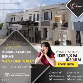 KODAU JATIMEKAR RUMAH MENAWAN 2 LT LAST UNIT BARU READY SALE! 239B