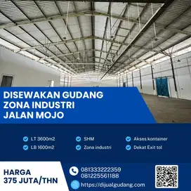Sewa gudang 1600m jl mojo jaten akses konteiner