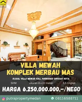 DIJUAL VILLA MEWAH DALAM KOMPLEK MERBAU MAS