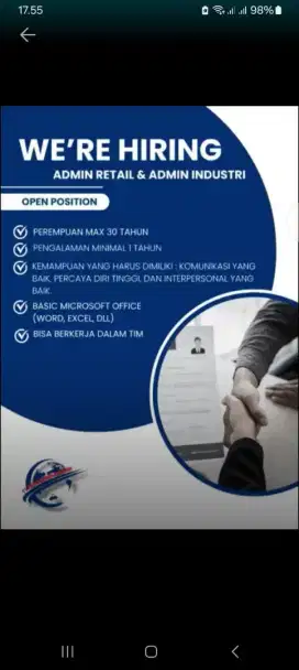 Admin Sales & Industri