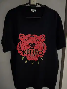 Kaos Kenzo Black on Red Tiger CNY Size M