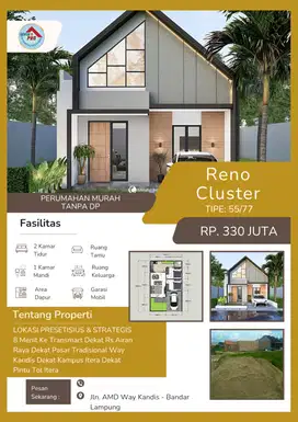 DI JUAL RUMAH TANPA DP DI WAY KANDIS BANDAR LAMPUNG