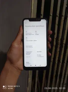 Redmi not 6 pro 4/64 mulus