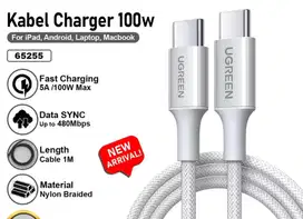 UGREEN Kabel Data PD Type C To Type C Fast Charging 3A 5A Max 100W