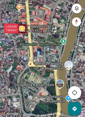 Dijual Tanah Strategis samping Jl Pulau Laut - S Parman - tugu paal 0