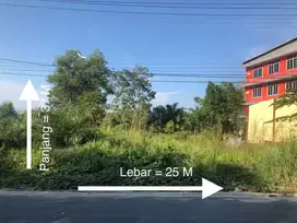 Dijual tanah di tepi Jl. Garuda sakti Km. 03