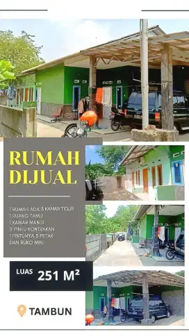 rumah satu dan kontrakan 2 pintu ada garasi dan lingkungan nya nyaman