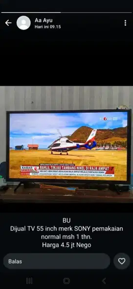.SONY BRAVIA 55 INCH...55X75K