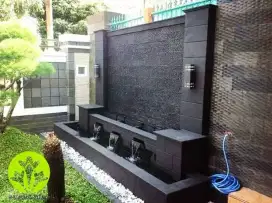 Kolam dan taman minimalis