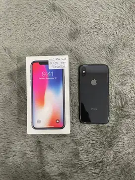 IPhone X 256GB Gray mulus Fullset BH 91% 3Utool 95Sinyal Permanent