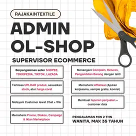 Lowongan Admin Ecommerce Olshop