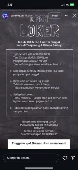 Loker khusus wanita
