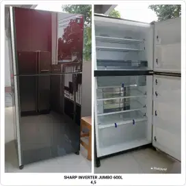 KULKAS JUMBO 600L SHARP INVERTEE