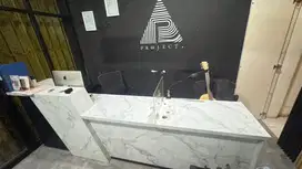 Meja Resepsionis / Counter Marmer Minimalis Modern