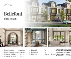 Baru launching BELLEFONT EAST SUMMARECON SERPONG L8 L10 L12 MULAI 4,2M