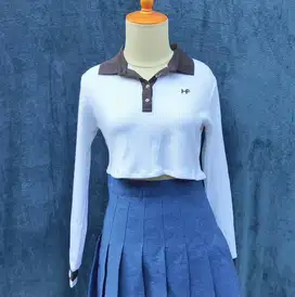 White brown croptop