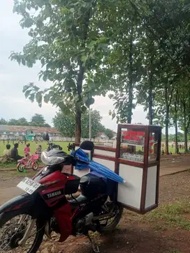 Gerobak Dagang Bakso Bakar Kayu Jati