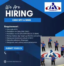 Lowongan Kerja CMO untuk Marketing dan Surveyor